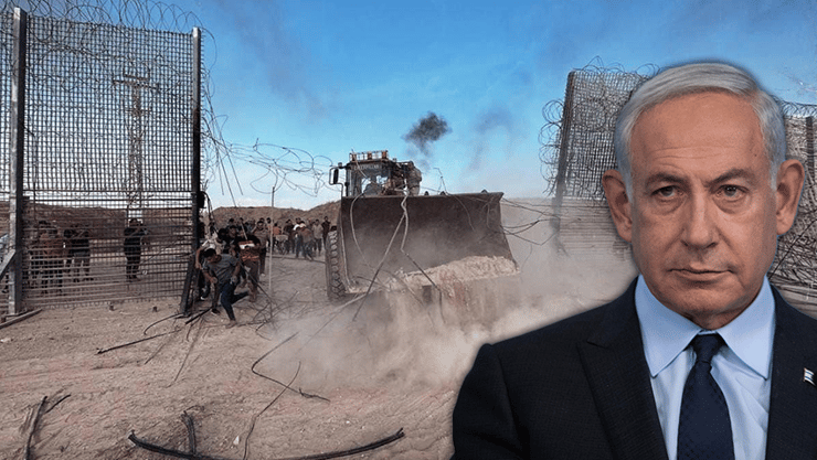 תיעוד פלסטיני: הגדר פרוצה בדרום רצועת עזה