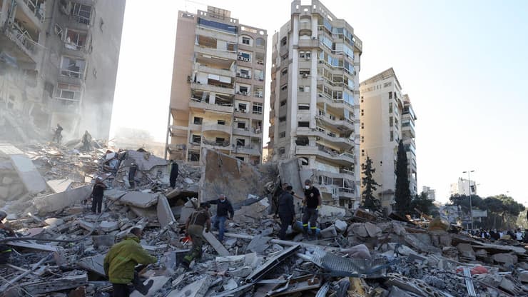 ההרס בדאחייה לאחר תקיפות צה"ל