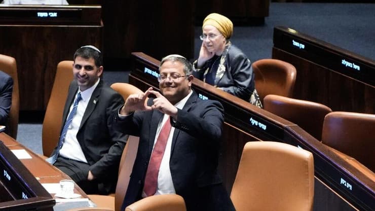 איתמר בן גביר ושלמה קרעי במליאת הכנסת