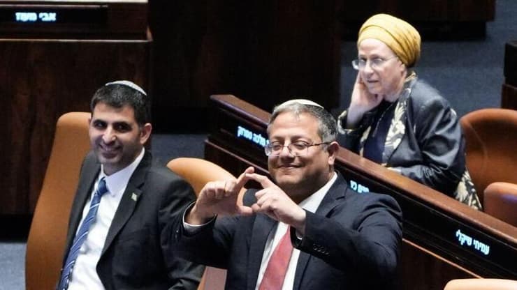 איתמר בן גביר ושלמה קרעי במליאת הכנסת