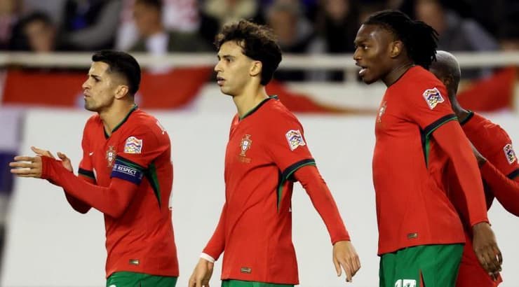 שחקני פורטוגל חוגגים (רויטרס) שחקני פורטוגל חוגגים