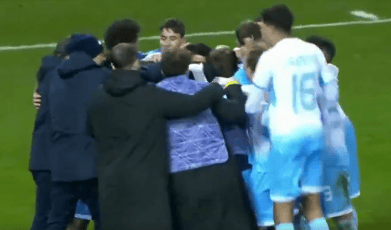 שחקני סן מרינו חוגגים