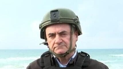 בנימין נתניהו, רונן בר, הרצי הלוי וישראל כ"ץ בביקור במסדרון נצרים שבעזה