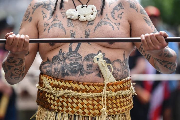 צילום: Sanka Vidanagama / AFP ניו זילנד הפגנה הפגנת ענק מאורים נגד חוק לשינוי פירוש האמנה המכוננת