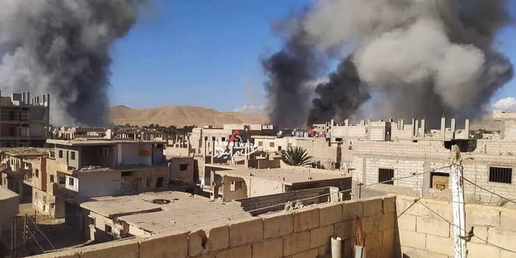 דיווח סורי על תקיפה ישראלית שכוונה לעיר תדמור באזור הכפרי המזרחי של חומס