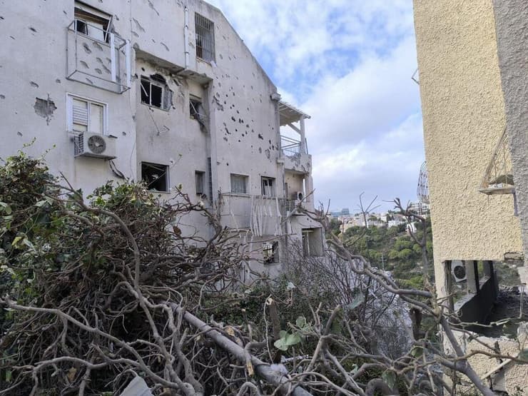 זירת הפגיעה בחיפה