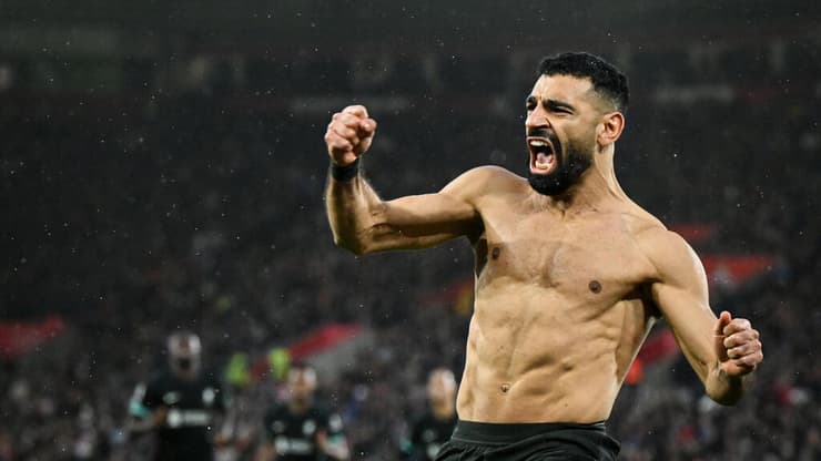 231 שערים במדי ליברפול. סלאח (JUSTIN TALLIS / AFP) שחקן ליברפול מוחמד סלאח