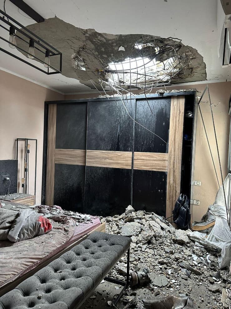 זירת הפגיעה בחיפה