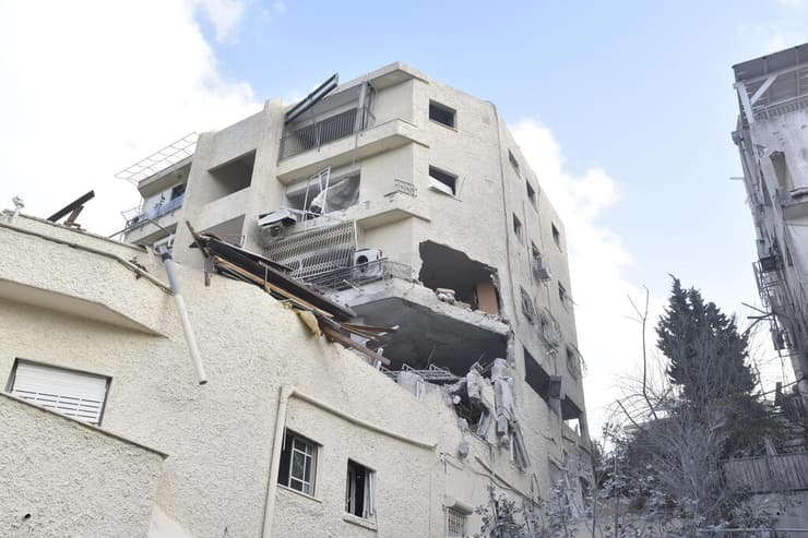 זירת הפגיעה בחיפה