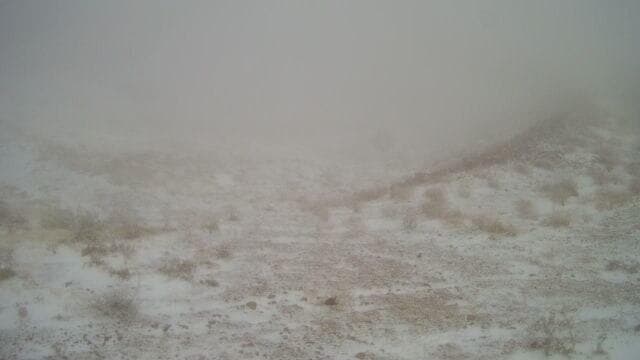 שלג ראשון ירד באתר החרמון