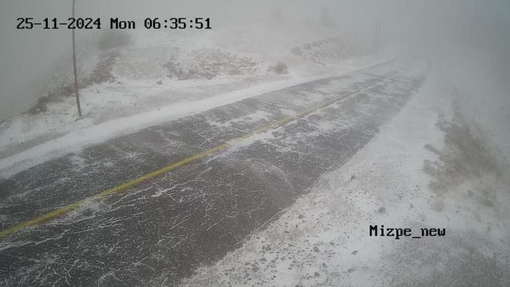 שלג ראשון ירד באתר החרמון