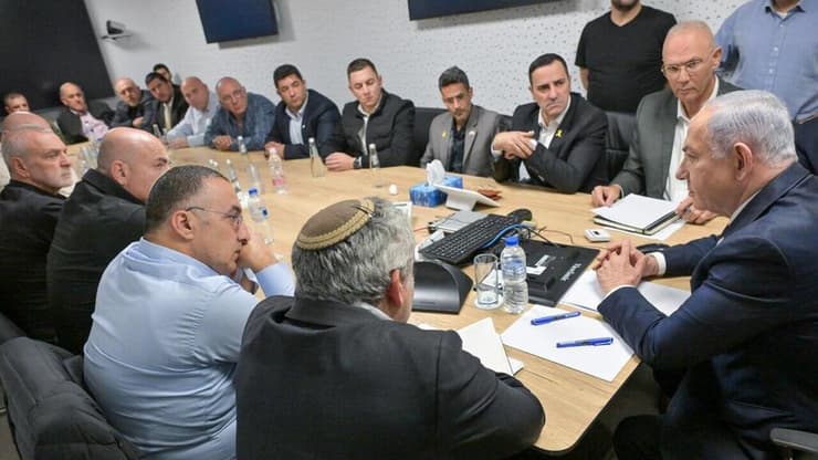 ראש הממשלה בנימין נתניהו בפגישה עם ראשי רשויות בצפון, בקריה בתל אביב