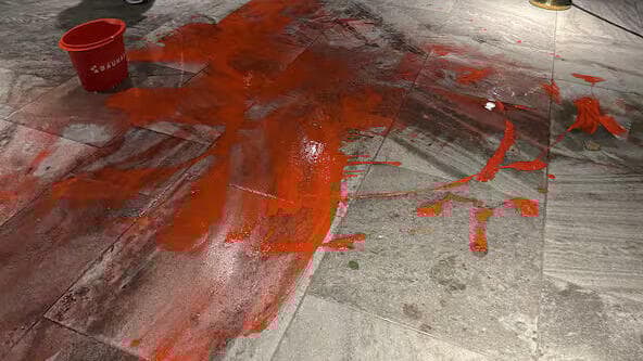 האירוע הסתיים ללא עצורים (צילום: Raphael Rauch) צבע אדום מחוץ להופעתה של עדן גולן בשווייץ