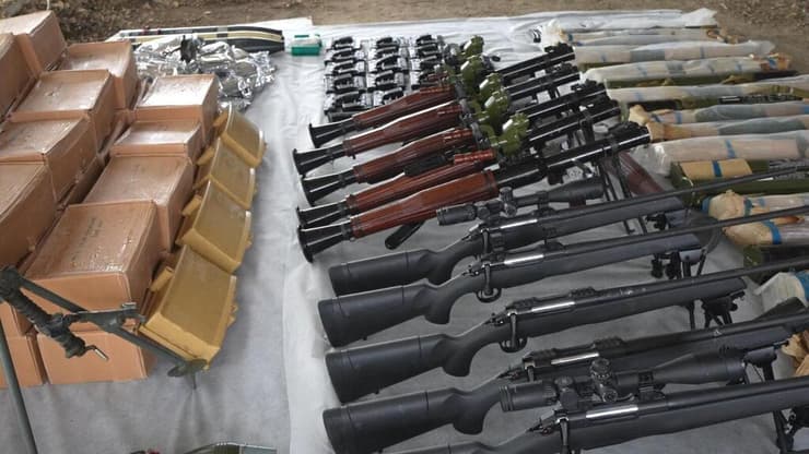 צילום: תקשורת שב"כ תיעוד האמל"ח האיראני שנתפס על-ידי שב"כ וצה"ל