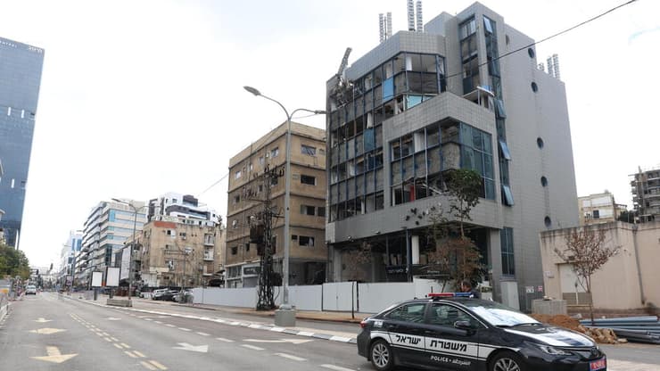הבניין ברמת גן שנפגע משיגור