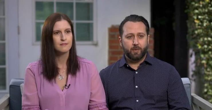 דפנה ואלכסנדר קרדינלה (צילום: CBS Mornings) דפנה ואלכסנדר קרדינל שהעובר שלהם הוחלף עם עובר של זוג אחר