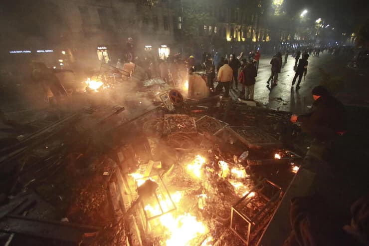 גאורגיה מפגינים ב טביליסי