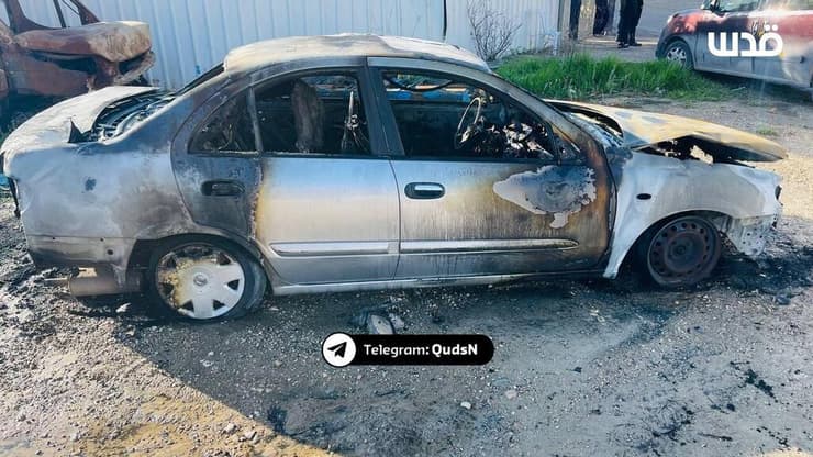 הרכבים שנשרפו בחווארה