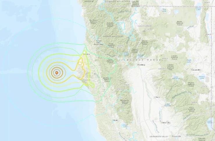 מפת הצונאמי בקליפורניה
