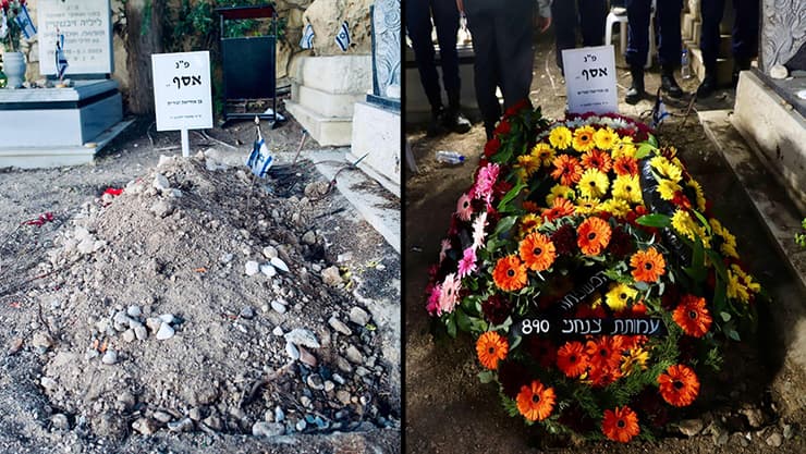  תיעוד קברו של אסף ז"ל שפרסמה אמו
