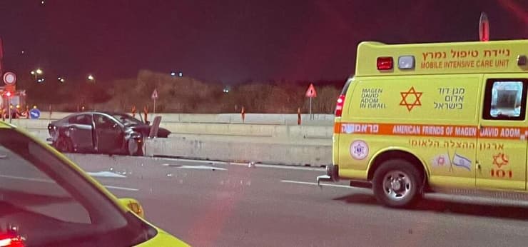 זירת התאונה הקטלנית בכביש 5 שבה נהרג צעיר בשנות ה-20 לחייו