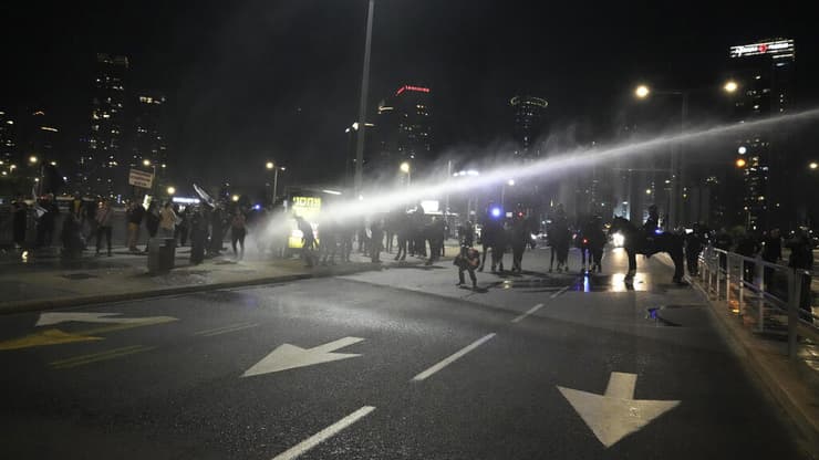 מכתז"ית מופעלת על מפגינים להחזרת החטופים בתל אביב