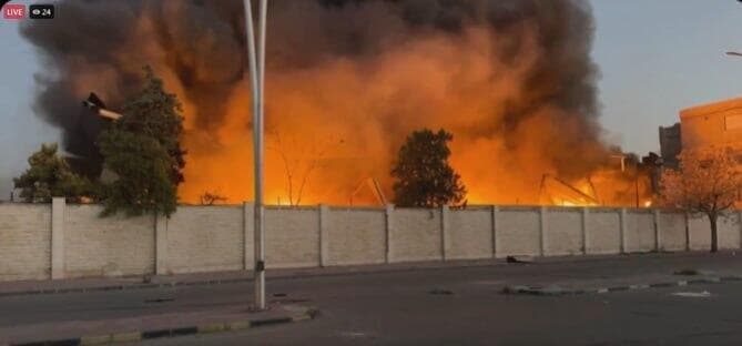 תקיפה ישראלית ברובע הביטחוני של דמשק סוריה