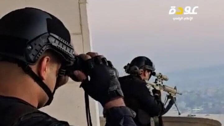 מנגנוני הביטחון הפלסטינים פרוסים במחנה ג'נין
