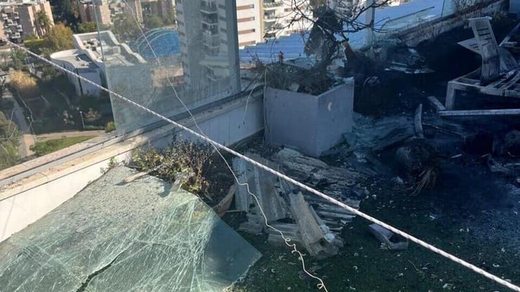 זירת הפגיעה ביבנה