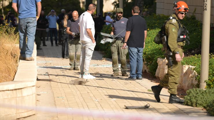 זירת פגיעת הכטב"ם ביבנה