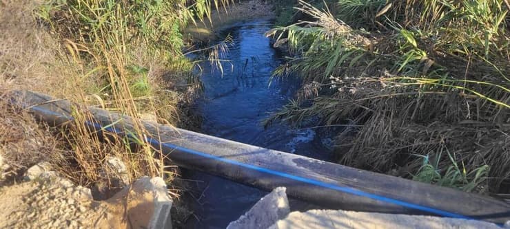 ביוב מוזרם לנחל שקמה