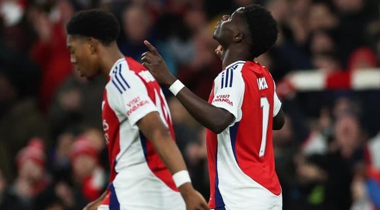 בוקאיו סאקה חוגג (רויטרס) בוקאיו סאקה חוגג