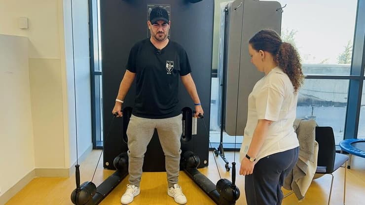 מעורר השראה. שי דדון בשיקום (צילום: דוברות הדסה) המרכז הרפואי הדסה