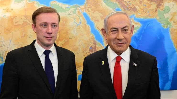 ראש הממשלה נתניהו והיועץ לבטחון לאומי סאליבן, היום (צילום: עמוס בן גרשום/ לע"מ) פגישת ראש הממשלה בנימין נתניהו עם היועץ לבטחון לאומי של ארה"ב ג''ק סאליבן