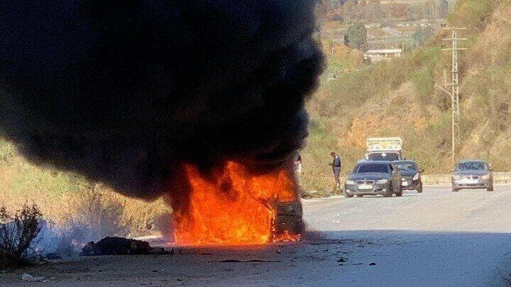 תקיפת רכב באמצעות כטב"מ באזור אל-חרדלי בדרום לבנון