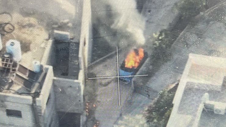 שריפת רכב בג'נין