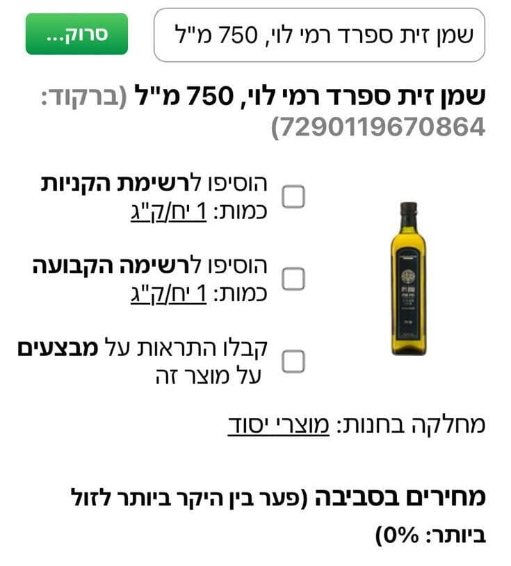 רמי לוי. המחיר הנמוך ביותר כרגע