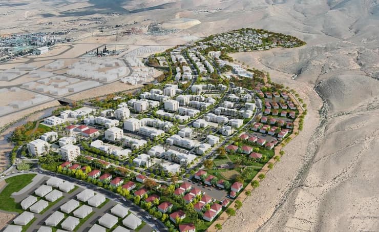 שכונת בין הנחלים בירוחם (תכנון והדמיות - משרד האדריכלים ד.איתן, ר.להב - ריג אדריכלים, לוין אדריכלים ובוני ערים) בין הנחלים