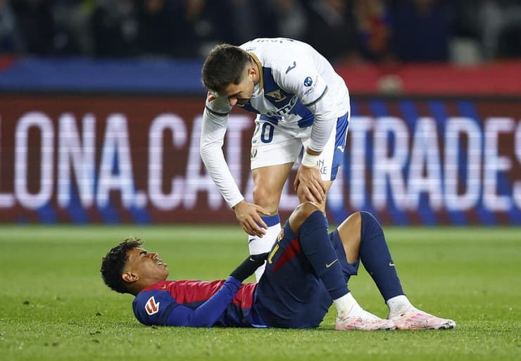 "מכה חזקה". ייעדר ממשחק ליגה אחד לפחות (צילום: REUTERS/Albert Gea) לאמין ימאל