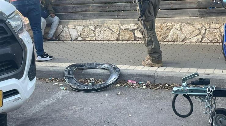 שברי יירוט בשומרון (צילום: מועצה אזורית שומרון) יירוט בלשם שבשומרון