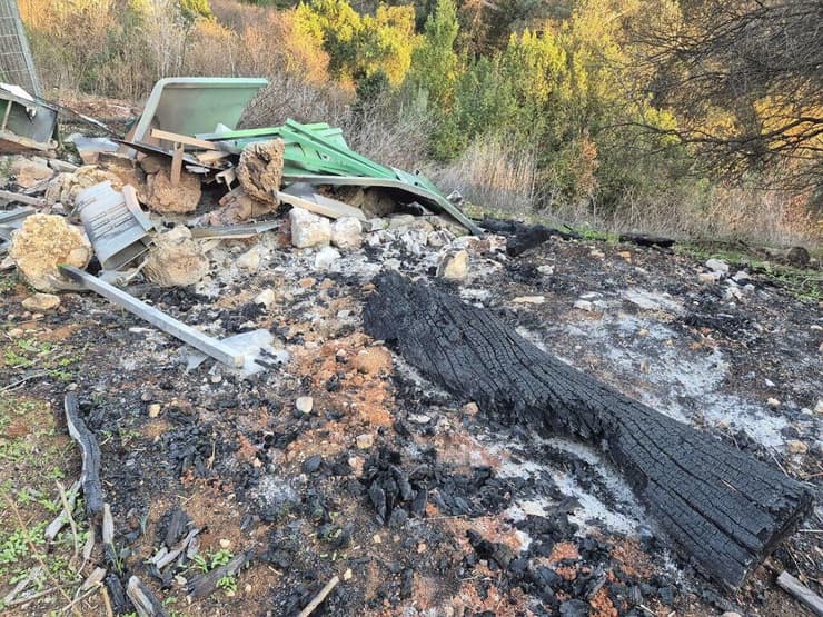 נזק מרקטה בנחל עיון