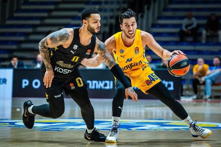 היציעים ריקים, האנרגיות ברצפה (צילום: Djordje Kostic) מכבי ת"א - באסקוניה