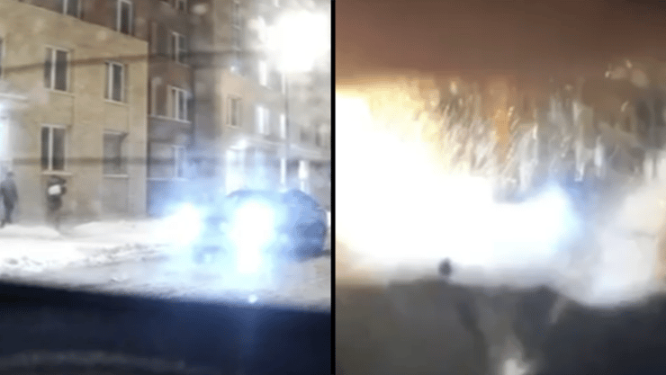 תיעוד רגע פיצוץ שבו חוסל הגנרל איגור קירילוב ב מוסקבה רוסיה