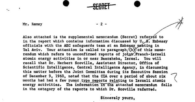 מסמכי הגרעין על דימונה