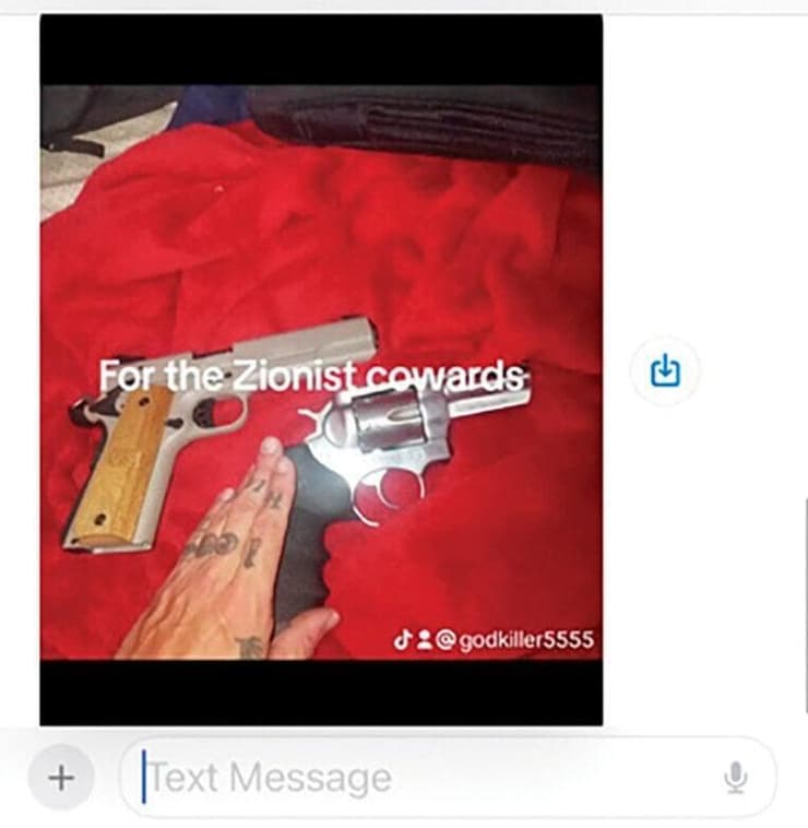 אחת מהודעת האיום נגד משפחת המלונאים (משרד המשפטים האמריקני) הודעת איום נגד משפחת מלונאים יהודית-אמריקנית