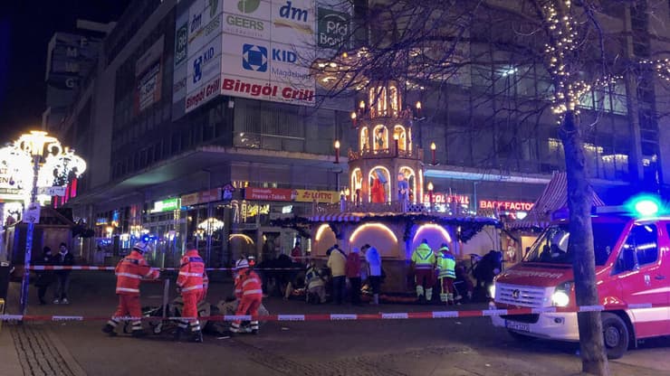צילום: Doerthe HEIN / DPA / AFP אירוע דריסה במגדבורג גרמניה