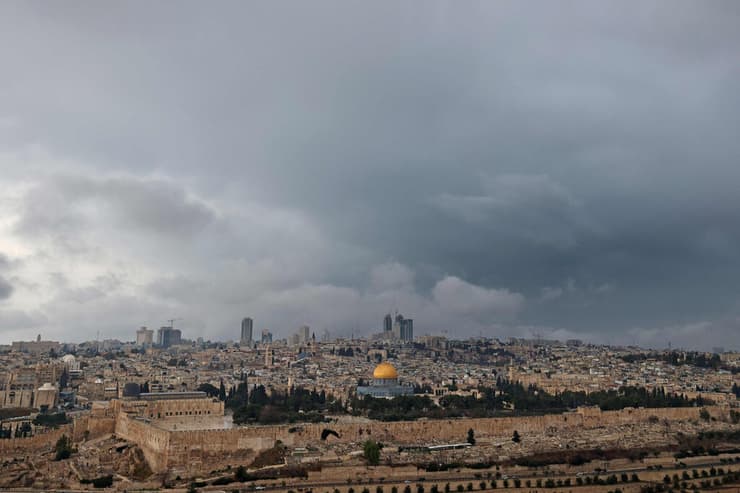 גשם בעיר העתיקה ירושלים