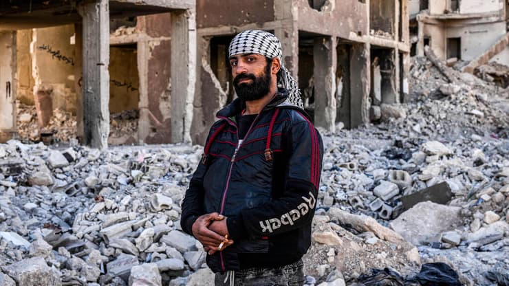 הריסות במחנה אל-ירמוכ בסוריה