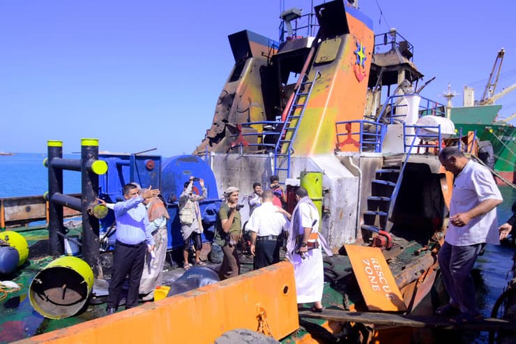 הנזקים בנמל חודיידה בתימן