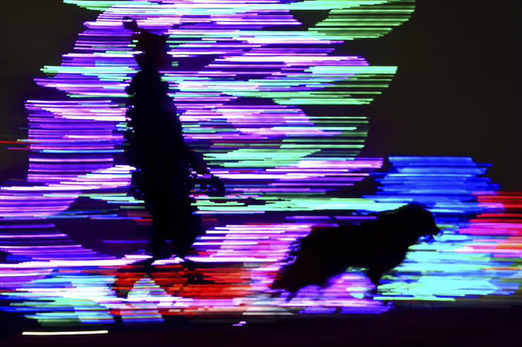 אורות חג המולד בפארק בבלנקסה, קנזס (AP Photo/Charlie Riedel) אורות חג המולד בפארק בבלנקסה, קנזס